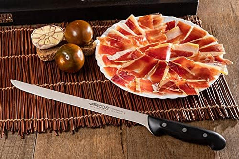 Arcos 11 Inch Flexible Ham Slicing Knife - Maitre Series with Premium NITRUM Stainless Steel Blade, Ergonomic Handle