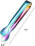 Mini Serving Tongs, Stainless Steel Small Utensils, Ice Tongs, Sugar Tongs, 4.8" (Rainbow Color)
