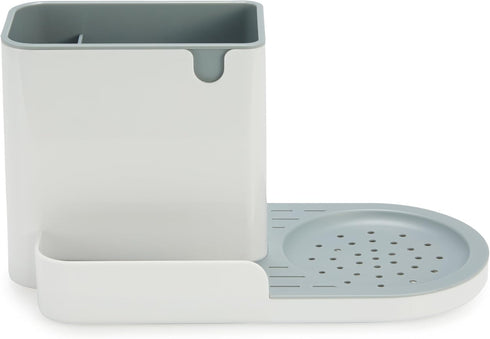 Large White Kitchen Sink Organizer for Sponges and Brushes