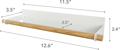 Yamazaki Home Tosca Magnetic Kitchen Towel Holder - Steel & Wood Design