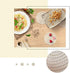 Gracelife 6pcs Round Drink Cup Mats, Pure Cotton Thread Weave, Absorbent Scald-proof Coasters, Beige
