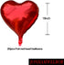 Jonhamwelbor 20Pcs 18 inch Red Foil Mylar Heart Shape Balloons for Valentines, Birthday, Wedding Party Decorations