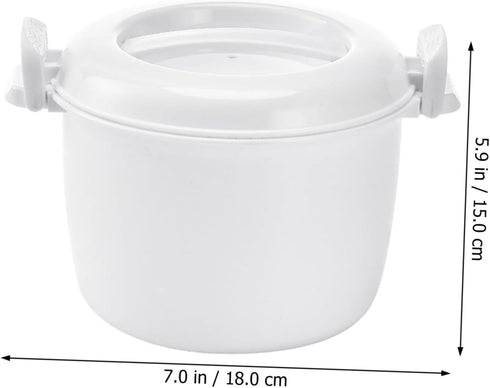 Rice Cooker Small Non-stick Pot, Microwave Rice Maker with Lid, Travel Plastic Japan Portable