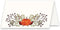 Koko Paper Co Thanksgiving Table Place Cards with Pumpkin and Fall Leaves, 50 Tent Style Dinner Setting Name Cards