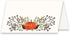 Koko Paper Co Thanksgiving Table Place Cards with Pumpkin and Fall Leaves, 50 Tent Style Dinner Setting Name Cards