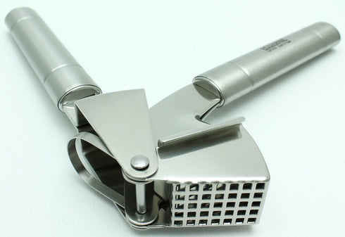 Premium Garlic Press with Hanging Hook & Cleaning Brush, Commercial Grade Stainless Steel (GP0001)