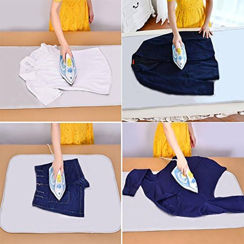 TINTON LIFE Sides(27.55" 31.5") Foldable Ironing Mat Blanket Pad for Table Heat Resistant Double x