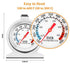 in Oven Thermometer for Grill Smoker BBQ 50-300°C/100-600°F, Instant Read Precision Stainless Steel Electric/Gas Oven Thermometers, Large Dial Thermometer Gauge for Kitchen Cooking Baking