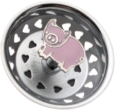 Enamel Kitchen Strainer in Pig Design