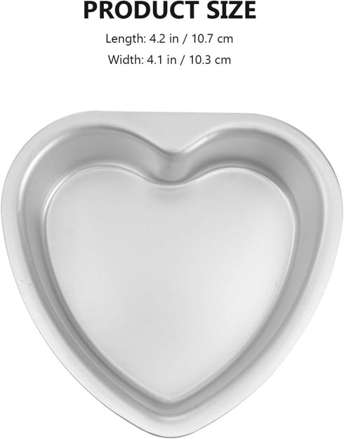 Luxshiny Heart Cake Pan 5pcs 4 Inch Mini Cake Pans Heart Shaped Cake Baking Moulds Aluminium Cake Tin Cheesecake Pan Bakeware for Wedding Birthday Valentine Day by Luxshiny