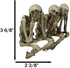 Ebros Gift Whimsical Gothic Skeletons Shelf Sitter Figurines, See No Evil Hear No Evil Speak No Evil