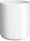 Glossy White Ceramic Utensil Holder for Countertop, Modern Small Cooking Utensil Crock, Easy to Clean, 4.5×6.4 IN