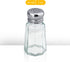 1st Choice Salt and Pepper Shakers Set of 2 with Stainless Tops (Paneled Shakers)