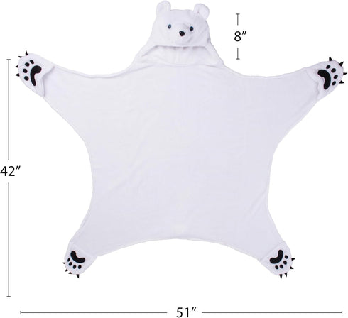 Kids Wearable Hooded Blanket by Fin Fun - Perfect for Boys & Girls