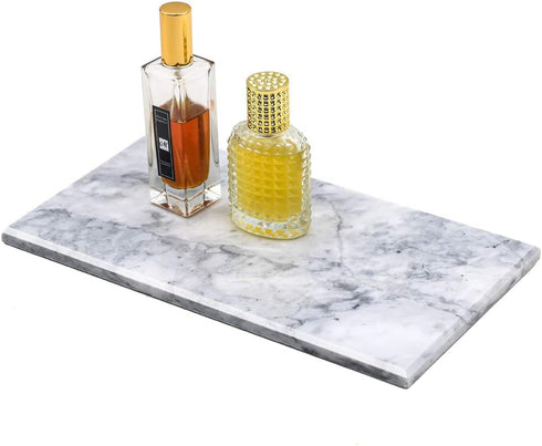 Rectangular Marble Vanity Tray - 11-5/8" x 6-1/4" for Counter, Bathroom, Dresser, Nightstand or Desk
