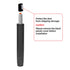Adjustable Gas Lift Cylinder Tube for Office Chair Stool Replacement Parts, 14" to 22" Long, Heavy Duty, Black