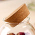 1PCS 500ML/17OZ Glass Favor Jars with Cork Lids, Transparent Round Food Storage Bottles for Kitchen