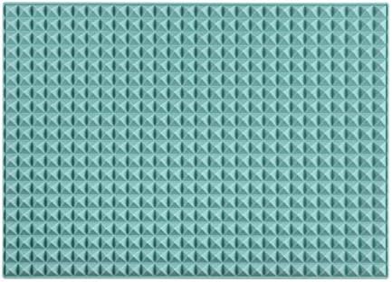 Colinda Extra Large Silicone Dish and Cup Drying Mat, 16" x 11.5", Turquoise Trivet for Hot Dishes