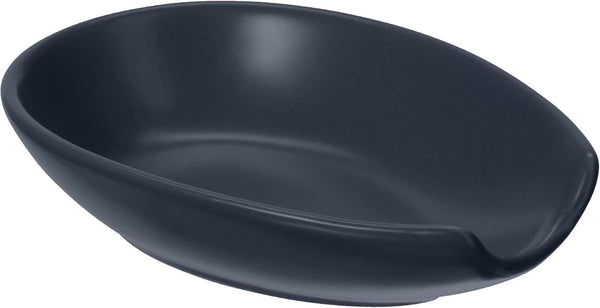 OGGI Spooner Ceramic Spoon Rest, Spoon Holder for Countertop, Kitchen Decor, Coffee Bar Accessories, Midnight Blue