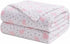 Valentine Soft Throw Blanket: Confetti Heart Fun, Pink Black White, Accent for Couch Sofa Chair Bed or Dorm (Confetti