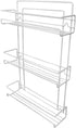 Evelots 3-Tier Spice Rack, Door/Wall Mounted, Sturdy Coated Metal, Holds Up to 18 Bottles