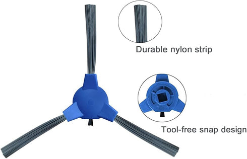 Spare Accessories for eufy 11S Max, G30, 30C Max, 15C Max, G32 Pro, Robotic Vacuum Replacements, 1 Roller Brush, 4 Side