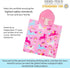 Baba & Bear Hooded Towel for Kids Swimsuit Cover Up for Beach, Pool, Bath (Unicorn)