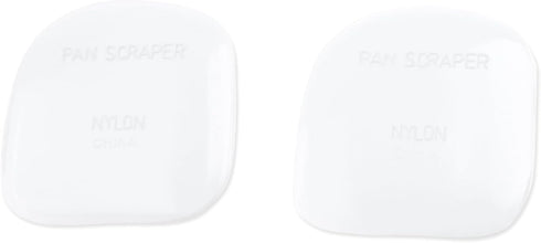 Fox Run Nylon Pot/Pan Scraper, Set of 2, White