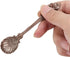 6Pcs Retro Crystal Alloy Tea Spoons, Decorative Dessert Spoon, Ice Cream Spoons for Cafe Tableware