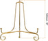 uxcell Plate Stand for Display, 6 Inch 2Pcs Iron Decorative Plate Holder Metal Easel Folding Display Stand for Photo Picture Frame, Gold