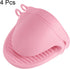 4pcs Thickened Mini Oven Gloves - Heat Resistant Silicone Oven Mitts for Kitchen, Cooking, Baking, BBQ