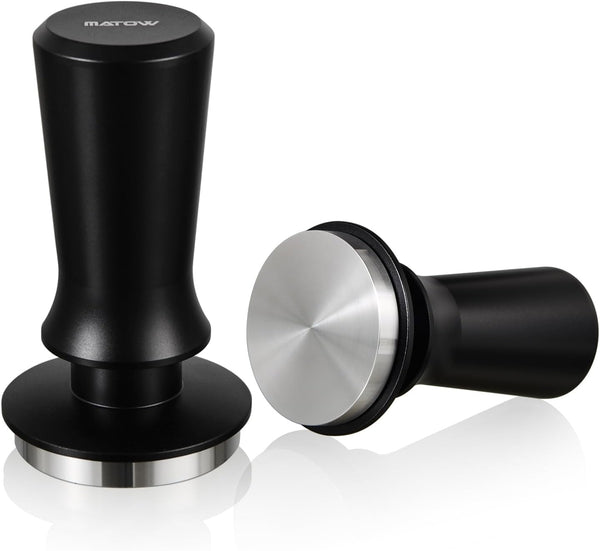 58.5mm Espresso Hand Tamper, Dual Calibrated Spring Loaded Coffee Tamper with Stainless Steel Flat Base
