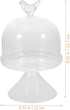 Glass Cake Plate with Dome, Small Cake Display Server Tray for Kitchen, Birthday Party, Wedding
