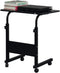 Karl home Mobile Side Table 31.5 inch Computer Desk with Wheels Height