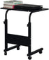 Karl home Mobile Side Table 31.5 inch Computer Desk with Wheels Height