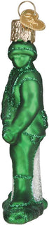 Old World Christmas Glass Blown Ornament, Green Army Man for Christmas Tree