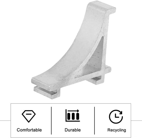 SOLUSTRE 8Pcs Aluminum Shelf Bracket Refrigerator Support Clamp Replacement Part for Cooler Shelf