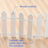 White Miniature Garden Fence, Wooden Picket Fence Border for Bonsai Fairy Garden Decoration Ornament