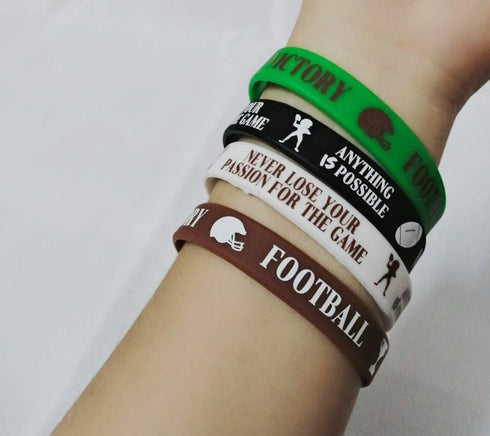 36 PCS Football Motivational Rubber Bracelets - Super Bowl Sports Birthday Party Favors Decorations