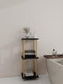 Haeterna 3-Tier Assembly,11.8" 14.1" 31.5" inches. Black Bookshelf, Wooden Bookcase with Open Shelves, for Small