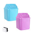 QLFJ-FurDec 2 Pcs Plastic Mini Wastebasket Trash Can with Swing Lid with 4