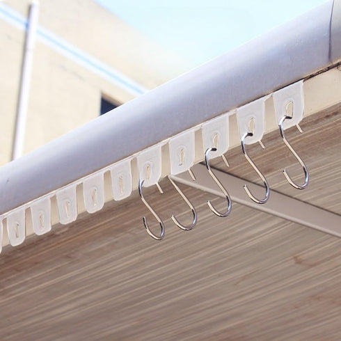 5Pcs for RV Caravan Camper White Awning Clothes Hook Shoes Party Lights Holder Organizer Rack Hanger Outdoor Car Tools by Opexicos