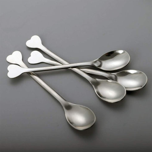 Mini Dessert Spoons Set of 10, 4.5-Inch Stainless Steel Demitasse Spoons for Dessert, Tea, Appetizer