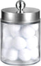 Amolliar Apothecary Jars - Bathroom Vanity Organizer Canister Jar with Lid for Qtips, Cotton Swabs, Makeup Sponges