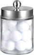 Amolliar Apothecary Jars - Bathroom Vanity Organizer Canister Jar with Lid for Qtips, Cotton Swabs, Makeup Sponges