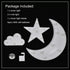 Set GUOCHENG Lovely White Moon Star Cloud Light Battery Operated LED Marquee Light Sign Warm White Bedside Lamps