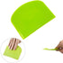 2 Pieces Dough Scraper - Flexible Plastic Bowl Scraper, Food-safe Dough Cutter for Multipurpose Food Scrapping, White,