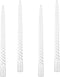Kemladio 4 pcs 10 inch Taper Candles - Unscented Tapered Candles for Fancy Dinner, Halloween Party Decorations, White