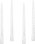 Kemladio 4 pcs 10 inch Taper Candles - Unscented Tapered Candles for Fancy Dinner, Halloween Party Decorations, White
