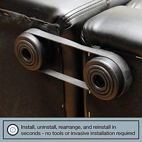 Heavy Duty Couch Connector for Sectional Sofa, 4 Pack - Easy Install & Uninstall, Universal Furniture Connector